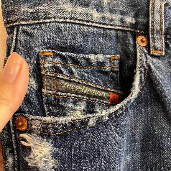 DIESEL Sz / W23 L32 Angel Distressed Regular Straight Jeans - Picture 2 of 12
